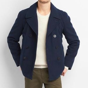 GAP Men’s Wool Blend Peacoat Navy
